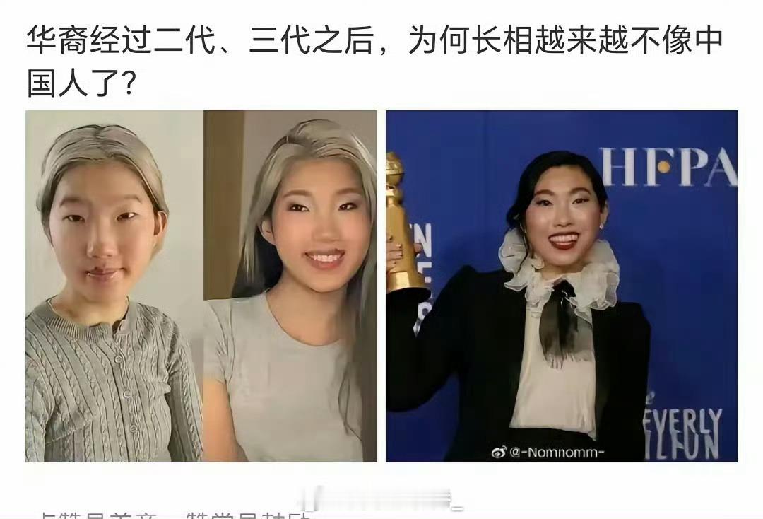 我看美剧里的华裔，怎么都不像我们中国人？难道水土真能改变基因？ 