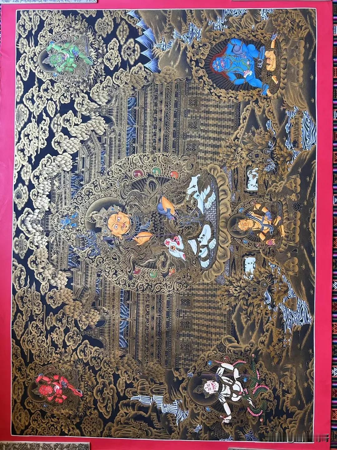 横幅财宝天王：尺寸100*70厘米，适合在客厅沙发上方或者电视背景墙，书房及办公