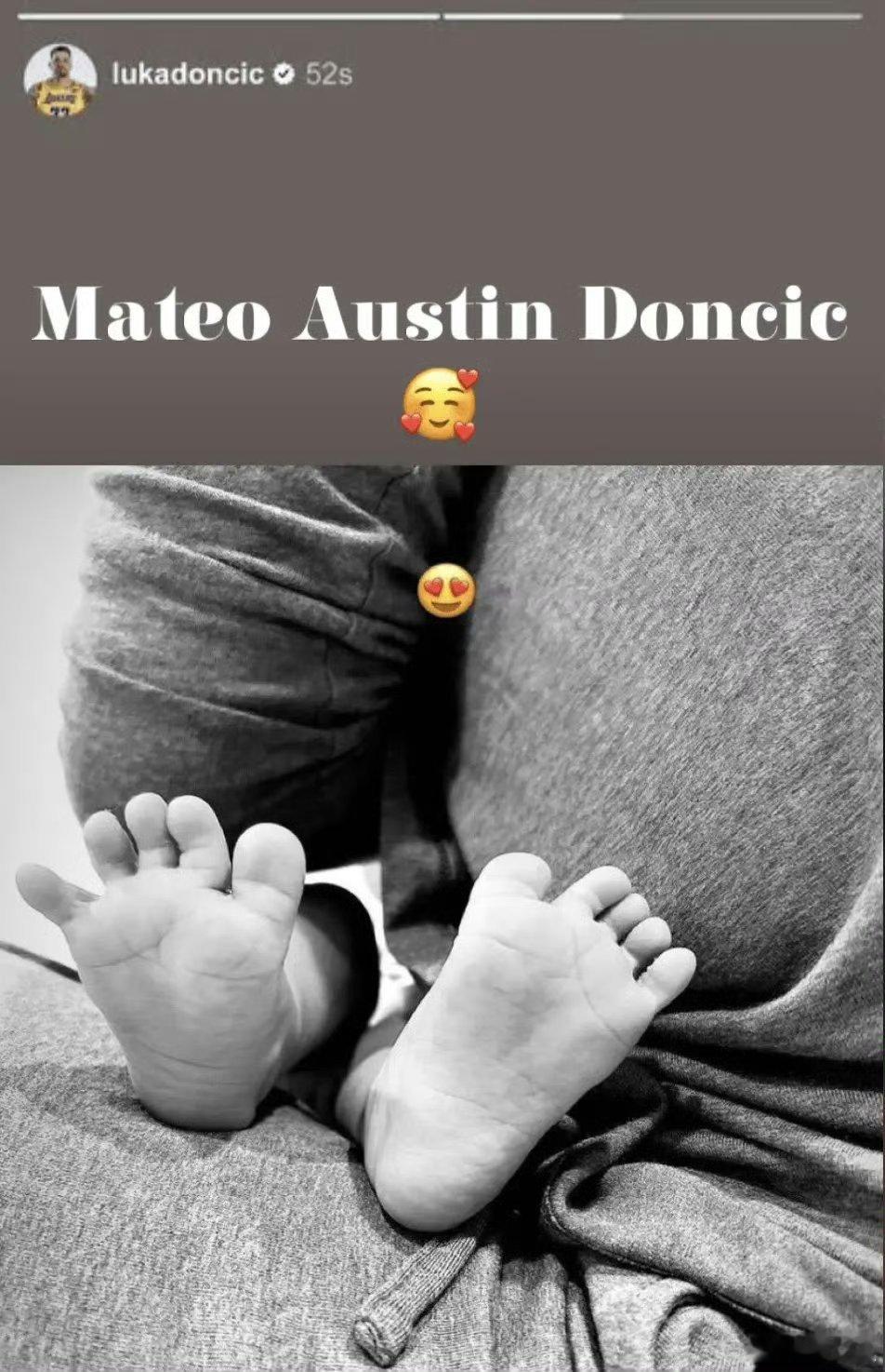 东契奇新出生的小孩叫奥斯汀，这是占里弗斯的便宜啊