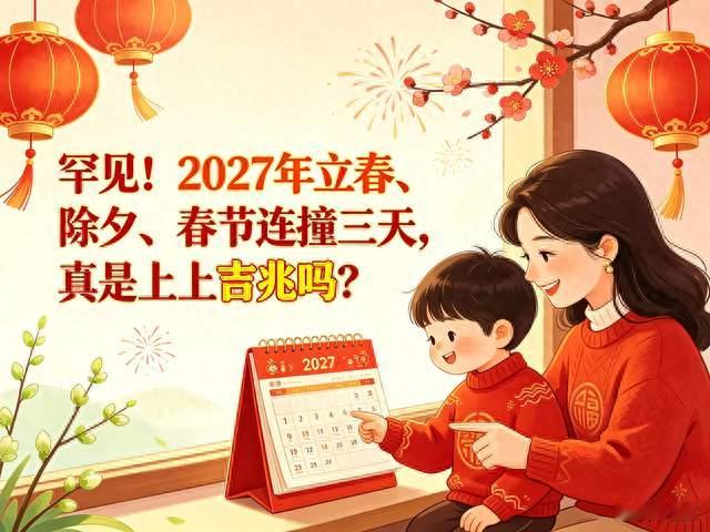 罕见！2027年立春、除夕、春节连撞三天，真是上上吉兆吗？