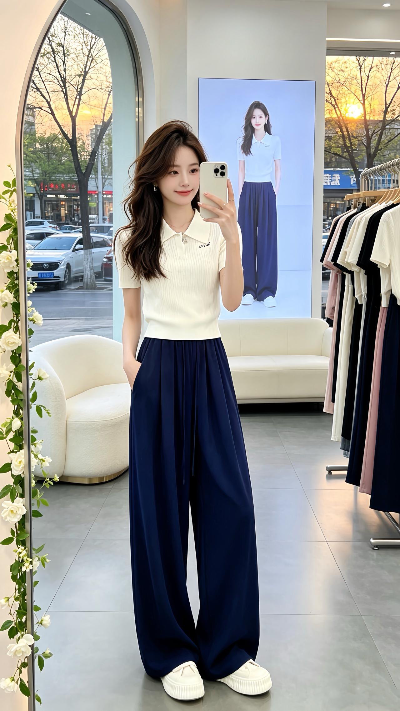 高腰显瘦阔腿裤 显高显瘦显腿长 谁穿谁好看