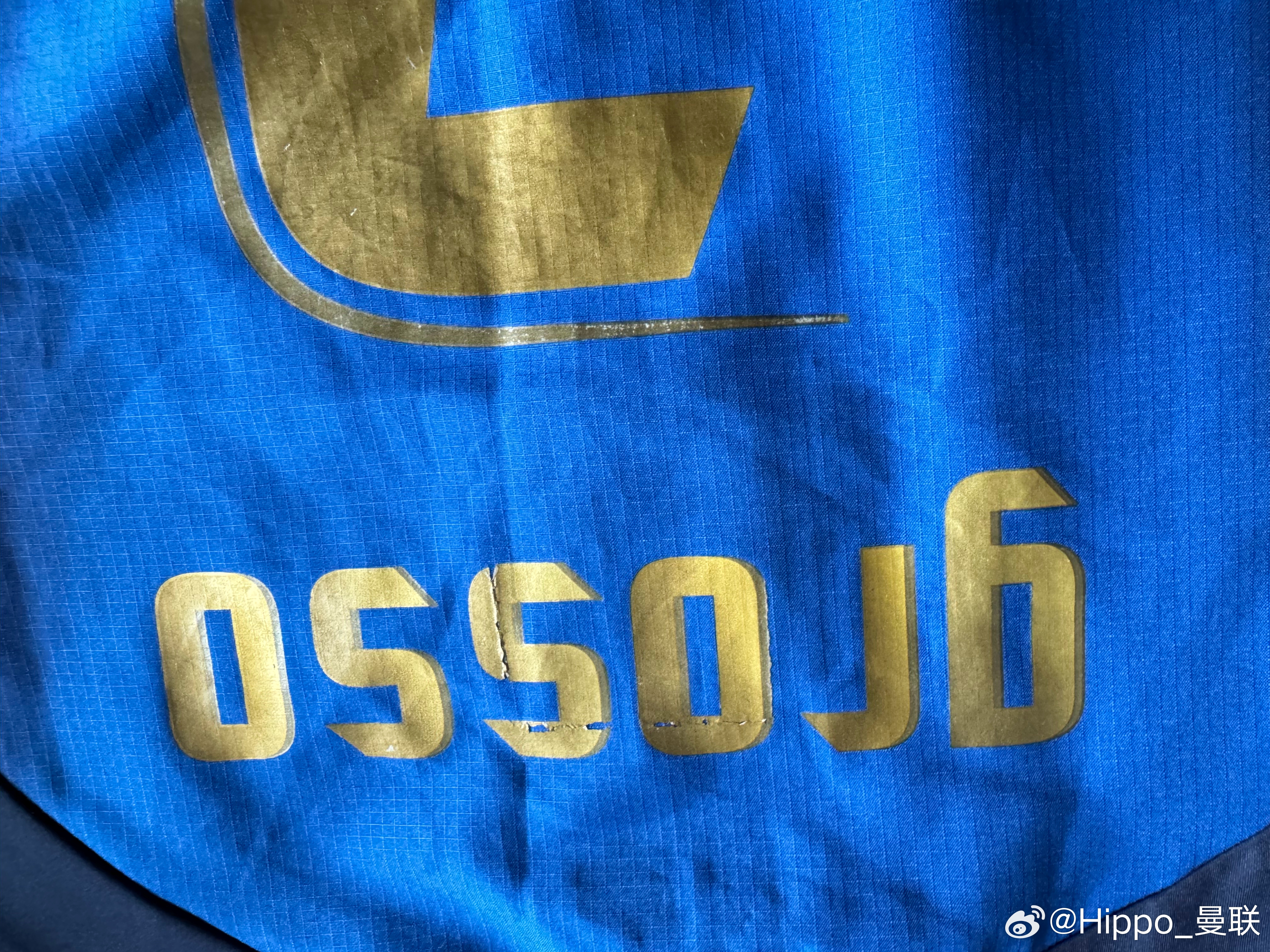 家里还有两件意大利球衣。格罗索这件保存不善字裂了，可惜。 