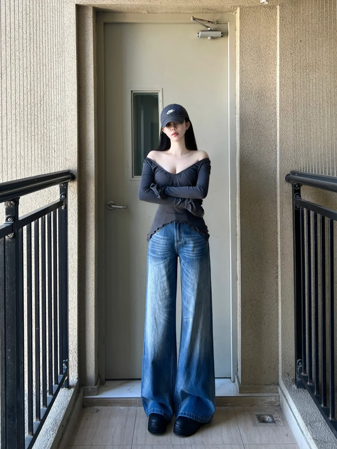 显比例上衣跟不挑腿型的阔腿裤！好搭