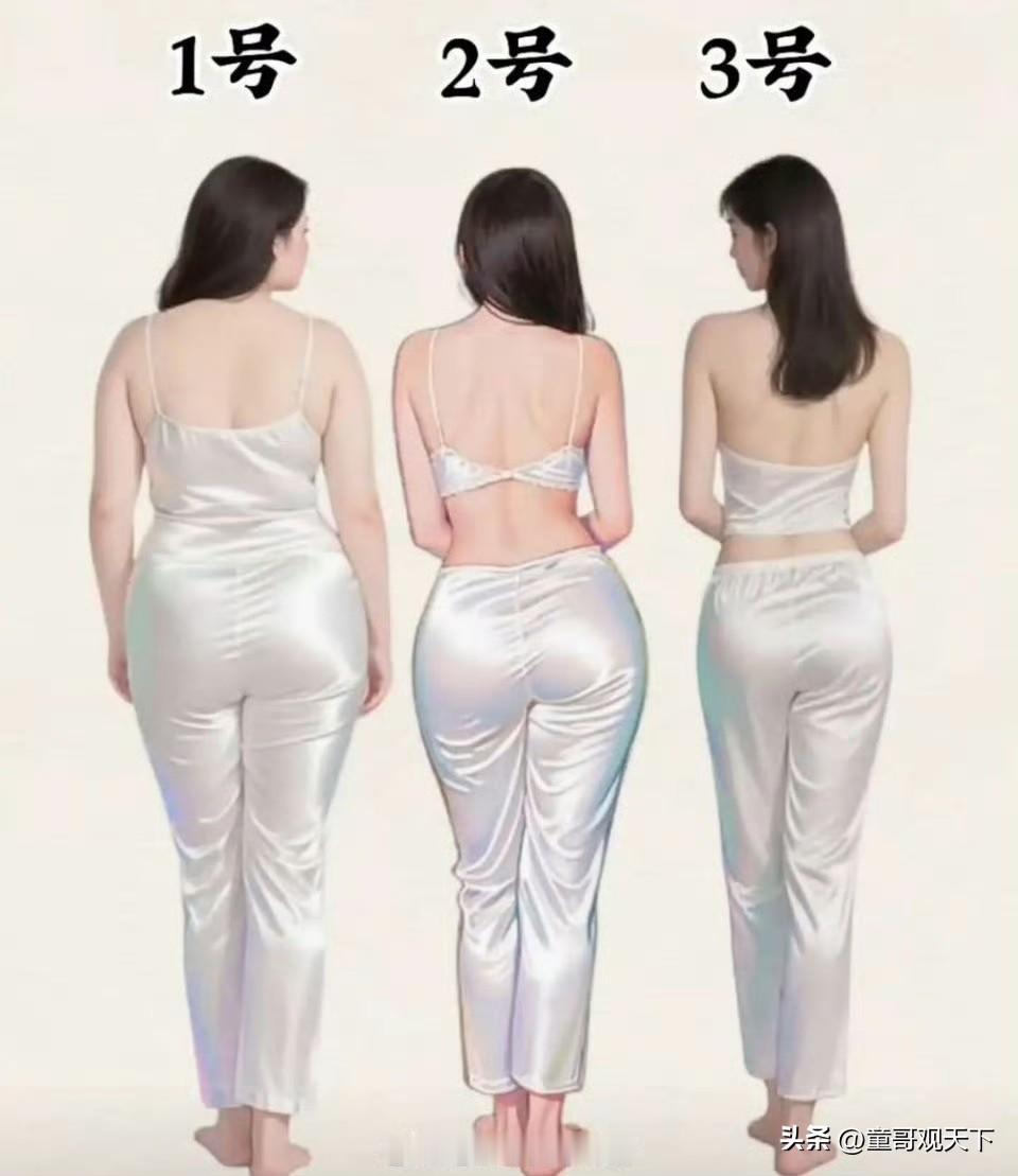 这三个你选哪一个，我觉得小年轻的选1号，年纪大的选3号，中间年龄的选2号，胖的选