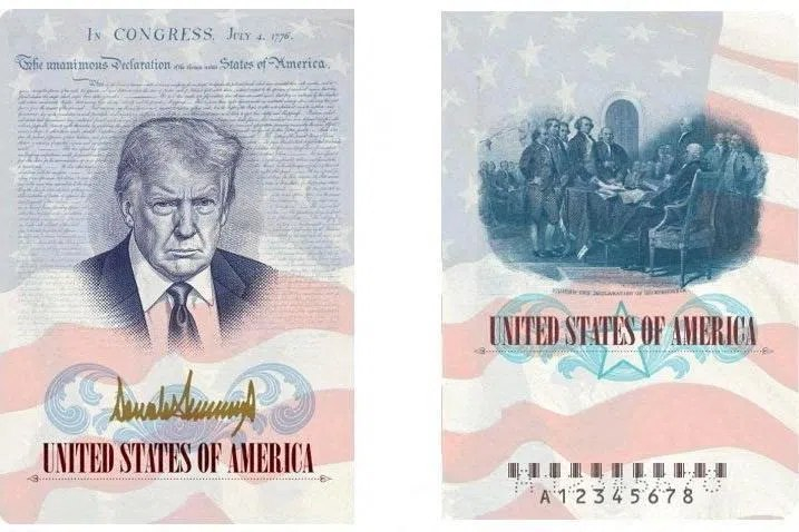 美国将限量发行印有特朗普肖像的护照 (网页链接)美国总统特朗普的肖像很快将出现在