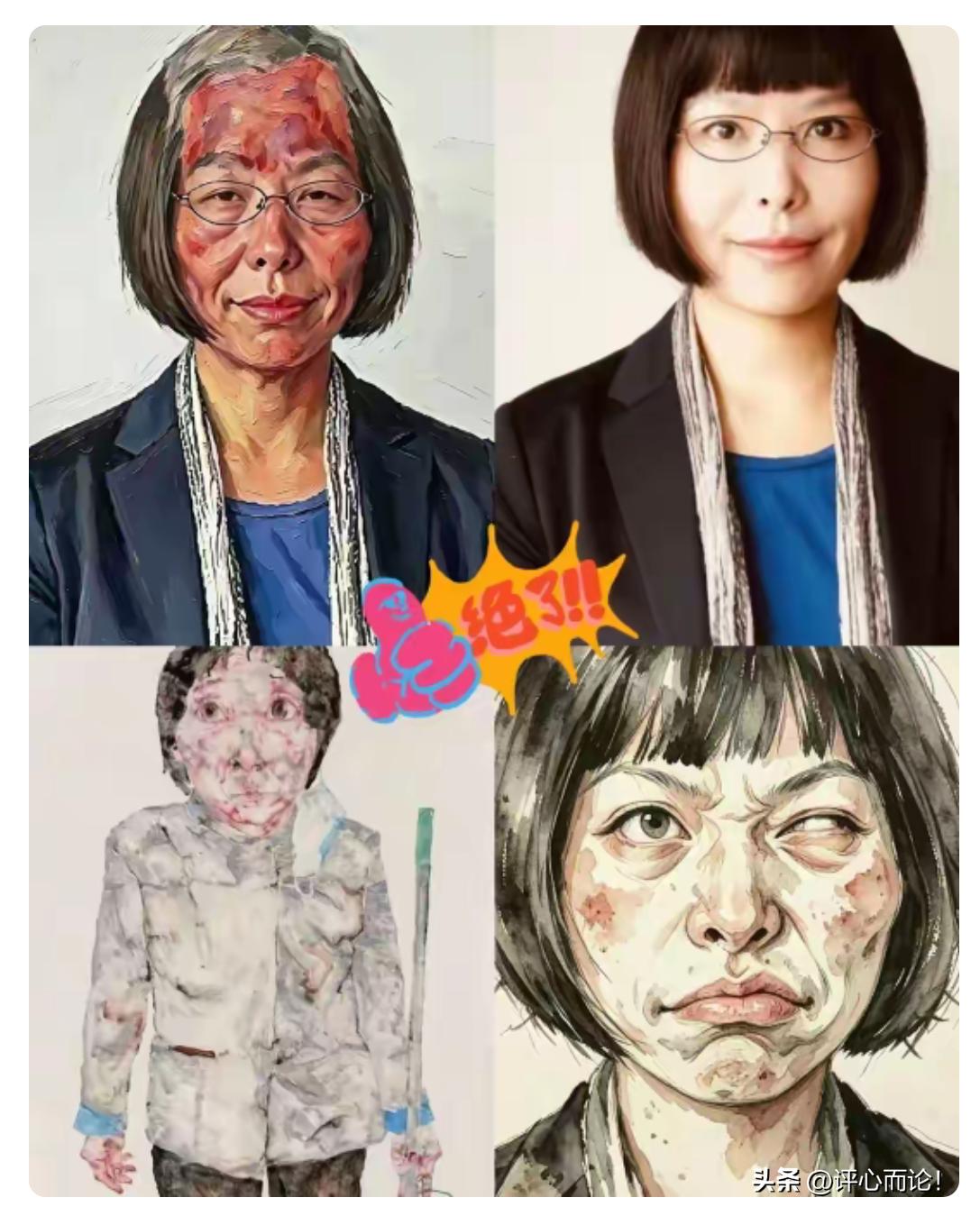 清华美院丁教授的自画像！画出了灵魂，画出了本色，画出了精髓。
