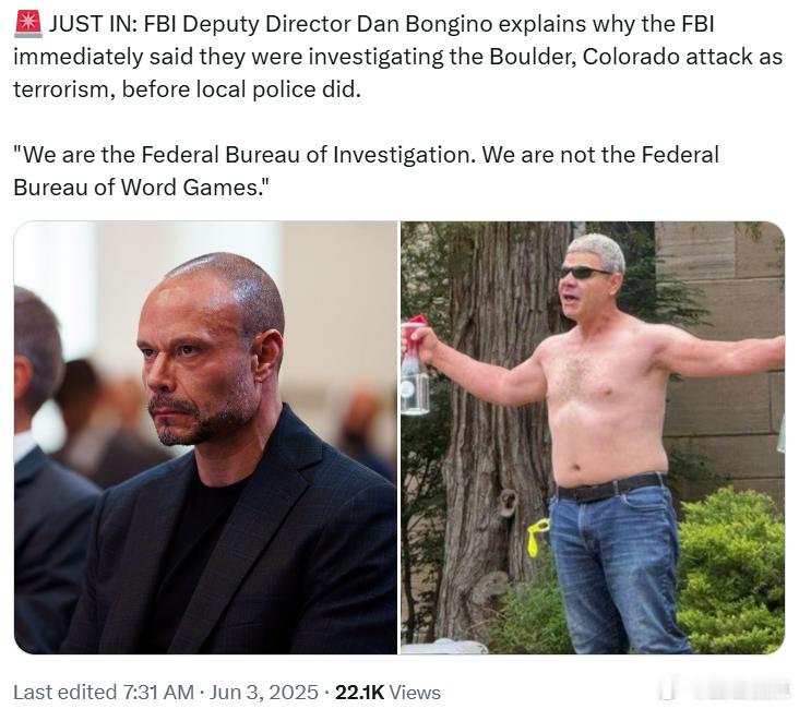 联邦调查局副局长丹·邦吉诺解释了为什么联邦调查局在当地警方之前立即表示他们正在将
