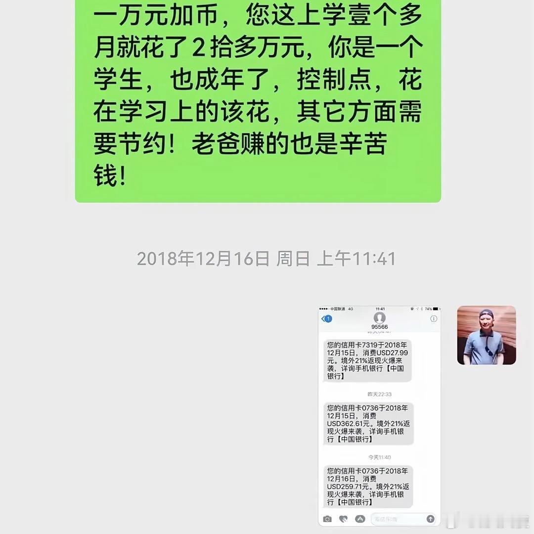 该说法出自严浩翔父亲严军在社交媒体上的发文，称“姐姐一个月花了二十多万”，并指责