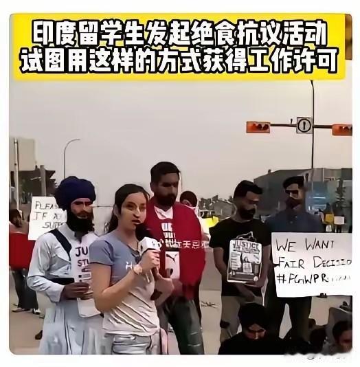 要多加小心，引以为戒了！！
近期一些印度在加拿大的留学生因为工作许可组织绝食抗议