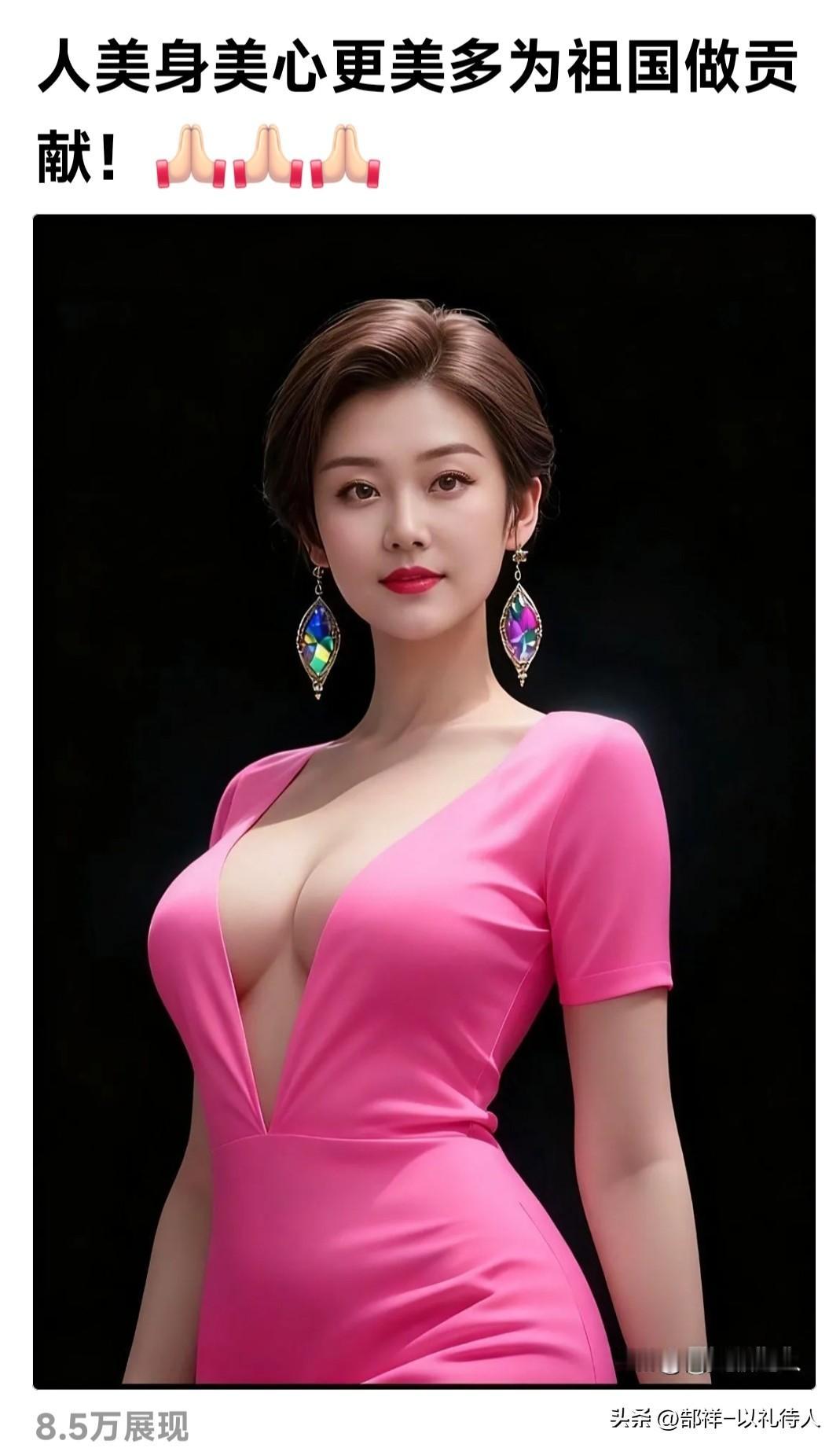“人美身美心更美多为祖国做贡”，就这么“很少人”会说的一句话，配上这么个（如图所