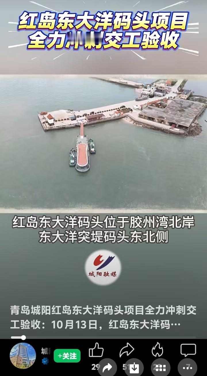 胶州湾北岸震撼蜕变！红岛东大洋码头冲刺验收，老渔民子孙泪目回忆赶海岁月，海蛎子蛤