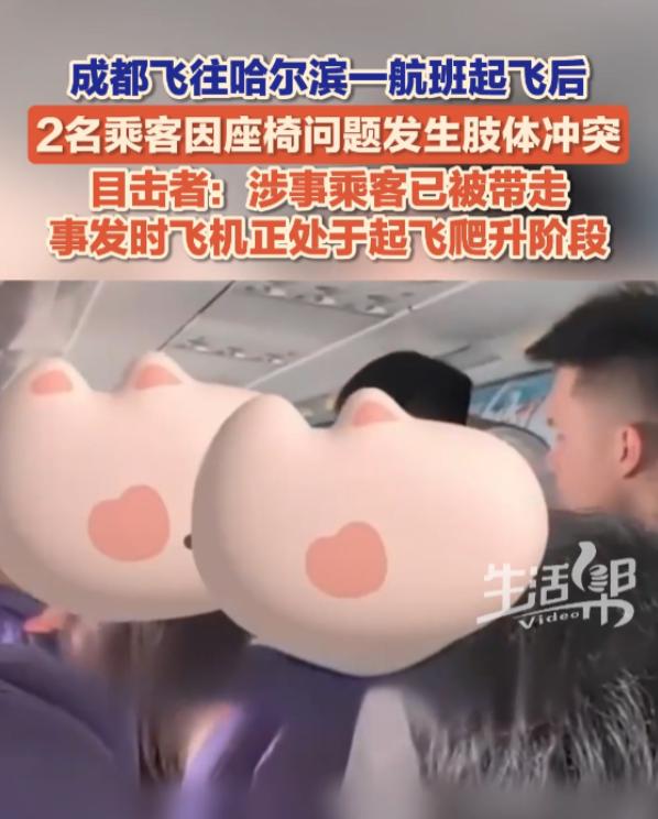 国内一航班爆发恶性斗殴冲突！四川成都飞往哈尔滨的龙江航空 LT6618 航班上，