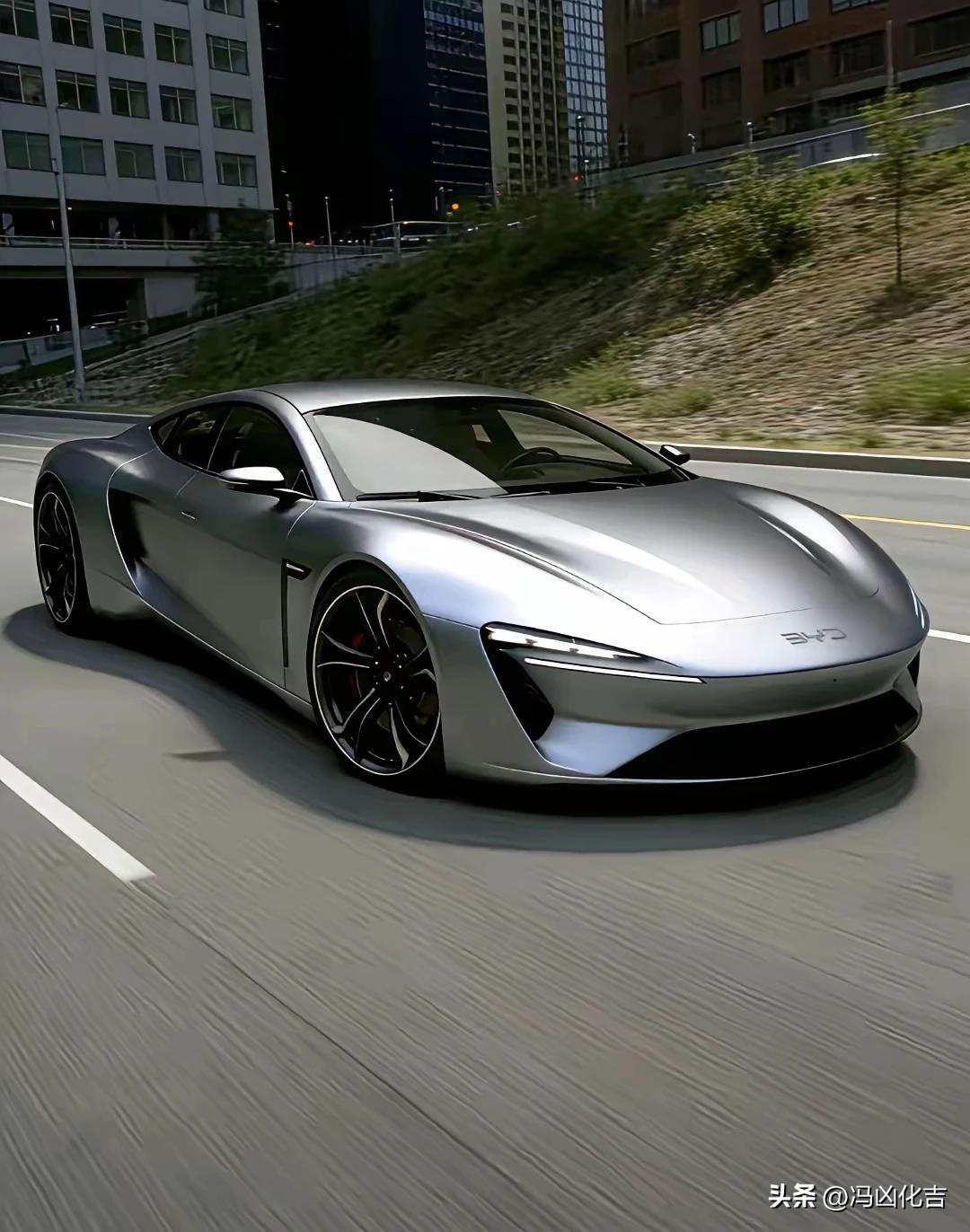 比亚迪我求求你啦，照这款车的模样出款车，绝对能大卖。看这流线的车身，很有未来感。
