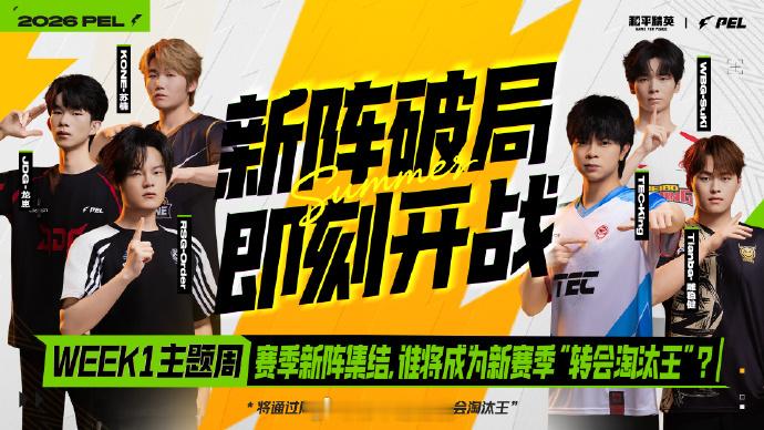 【2026PEL夏季赛】Week1主题周预告距PEL夏季赛仅剩1日2026PEL