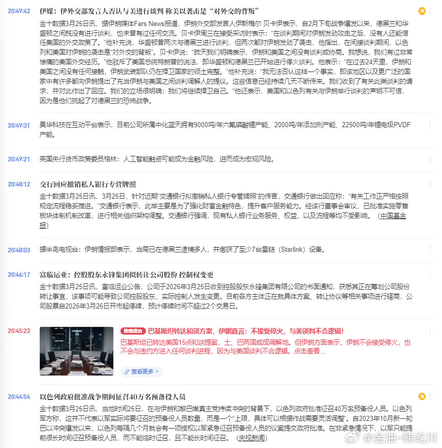 大家看，这不转头就来了，就在刚刚的消息面，伊朗不接受停火和谈判，这则意味着原本缓