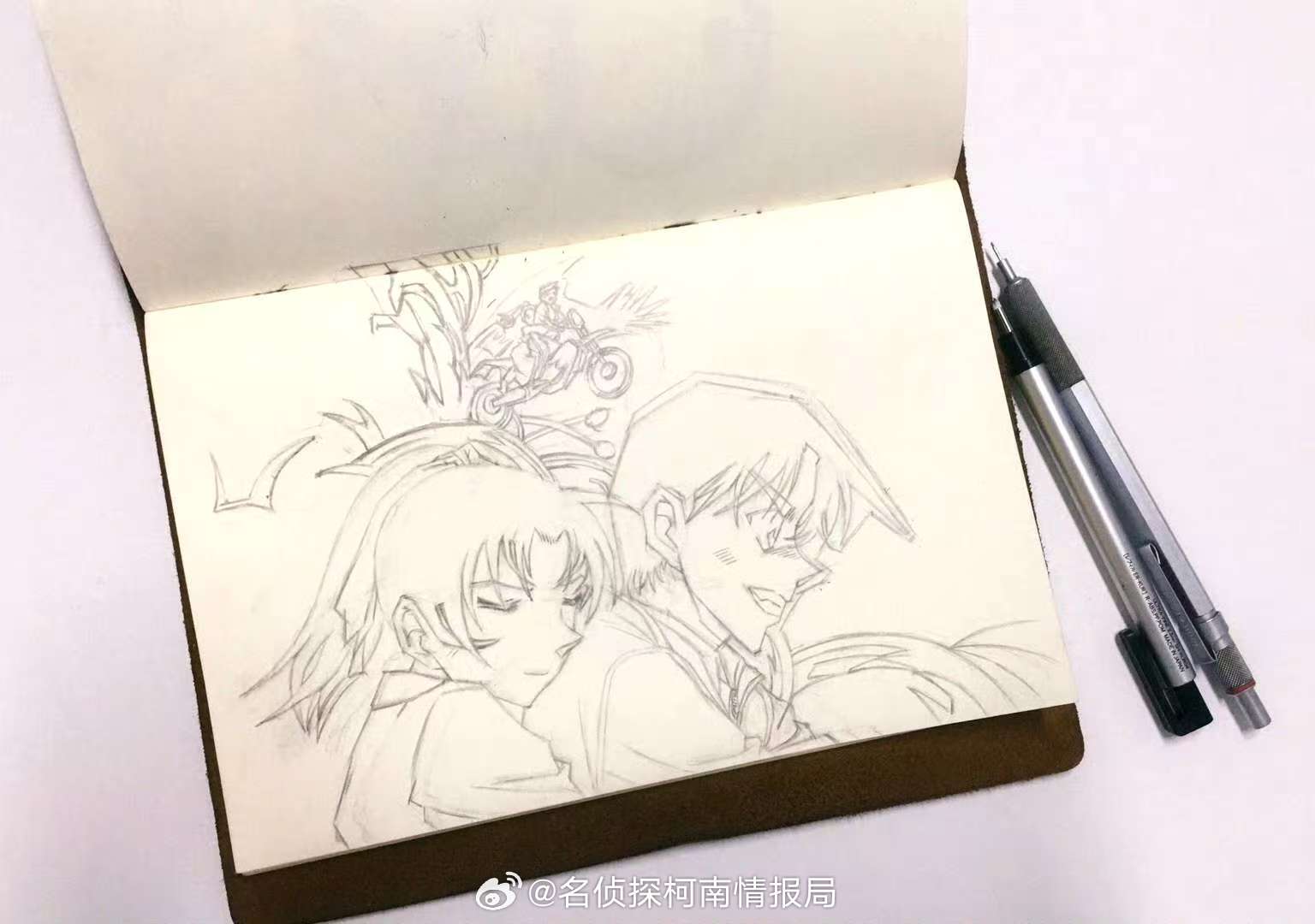 名侦探柯南 粉丝投稿 绘制的 服部平次&远山和叶 名场面！ ​​​