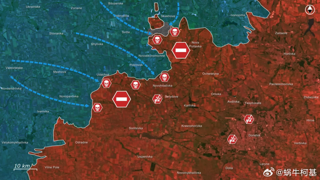 珍惜今天还能看到的蓝箭头吧，乌克兰在加速自己的灭亡，以后想看都看不到了[嘘]俄乌