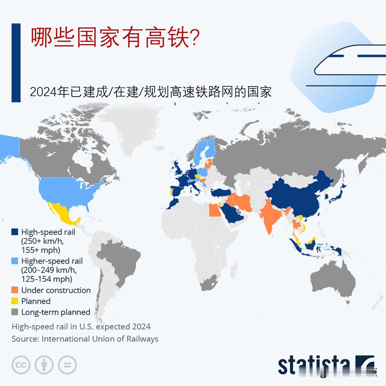 世界哪些国家有高铁，哪些国家正在建造或计划建造高铁?

高铁在全球范围内不断发展