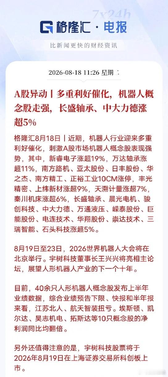多重事件集中落地，机器人赛道迎来密集催化近期机器人板块盘面活跃度明显提升，多只相