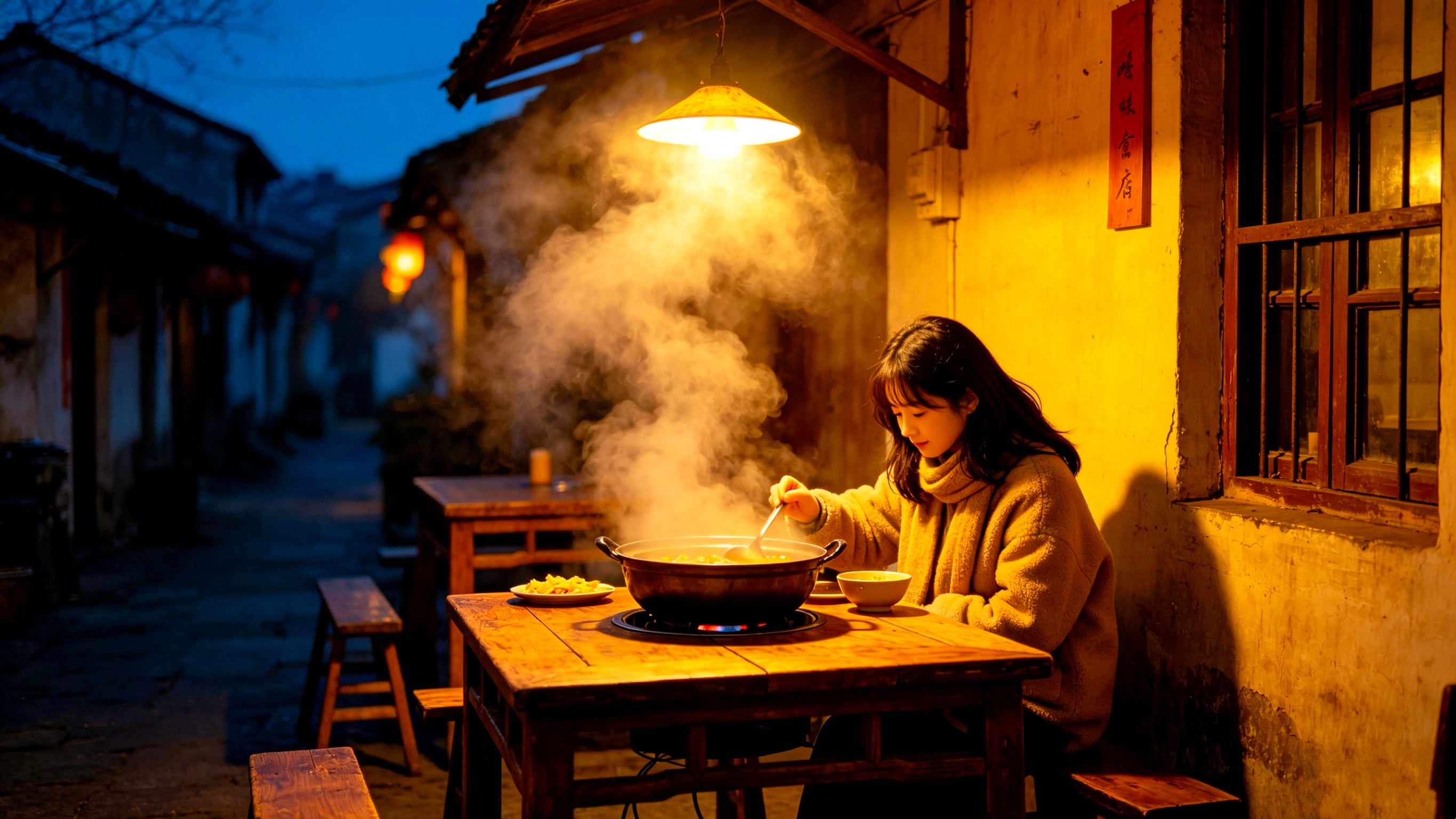 微小说大赛烟火剧场 《暖锅》暮色四合，巷口老锅店的热气，裹着骨汤香漫了整条街。老