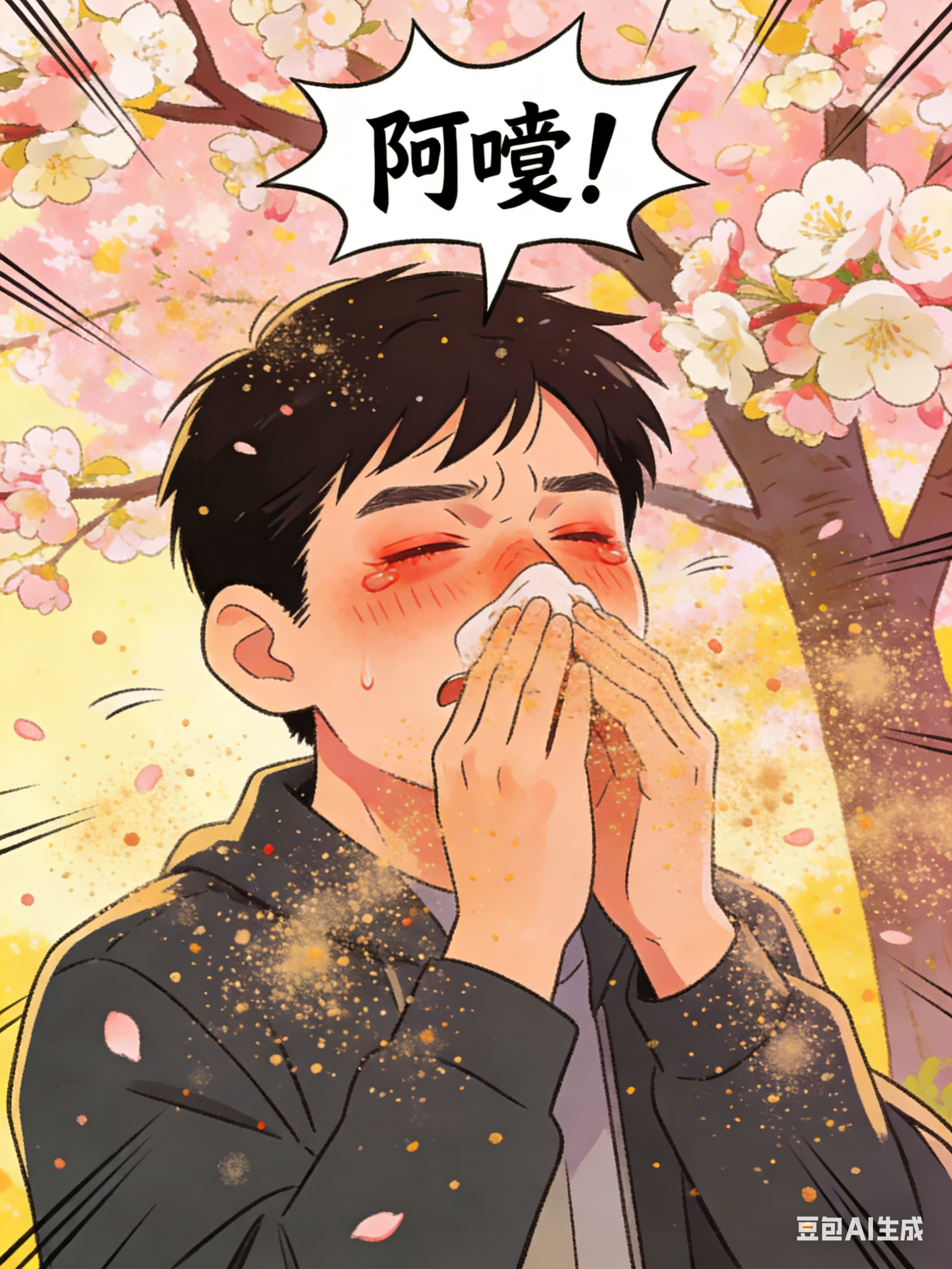 李现吐槽快被花粉过敏折磨死了 春天到了，好多路边的花都盛开了，有花粉过敏的朋友还