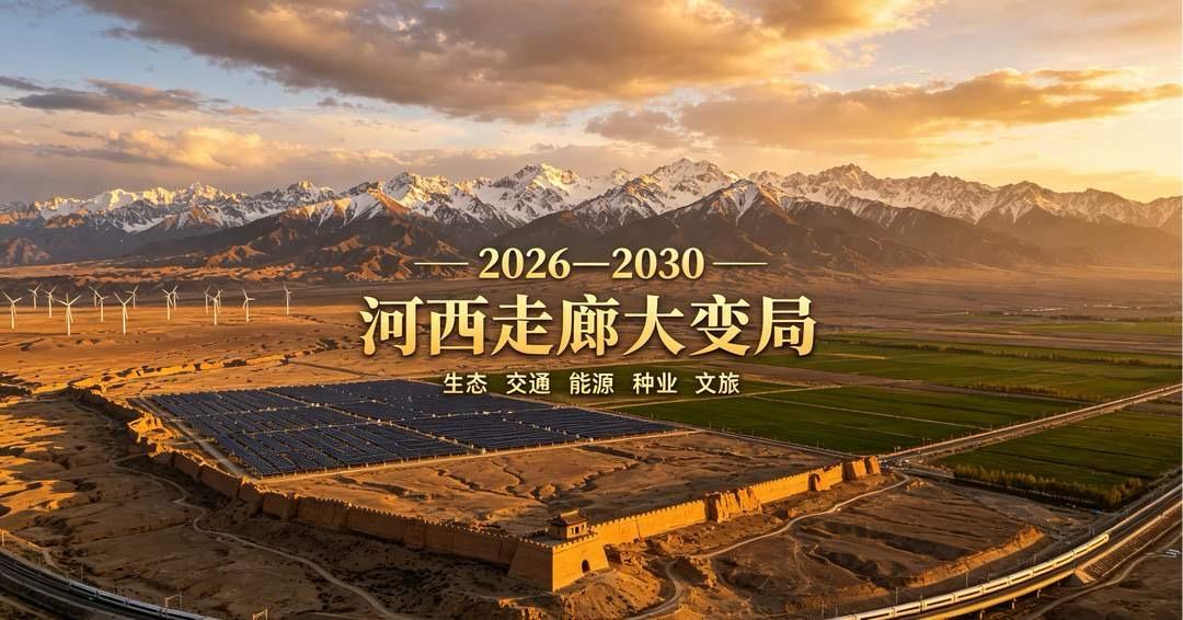 2026至2030年，千年河西走廊迎来格局重塑关键期。五大规划同步落地：1686