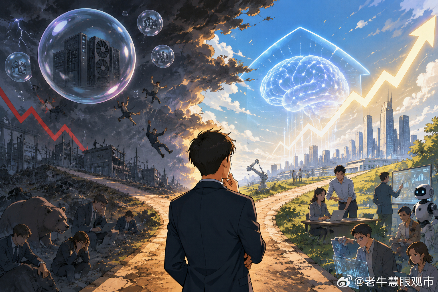 AI还没到终局：真正的大戏，藏在生产率和美国财政里最近，市场对 AI 的情绪明显