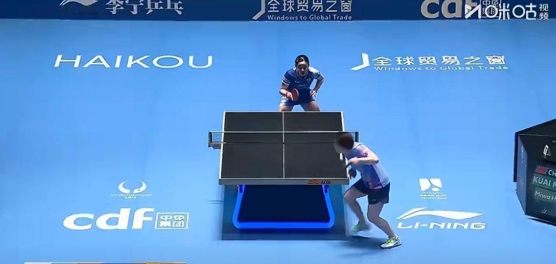 国乒女团统治力尽显！亚洲杯女单包揽金银铜，海口赛场奏起最强音蒯曼vs张本美和 在