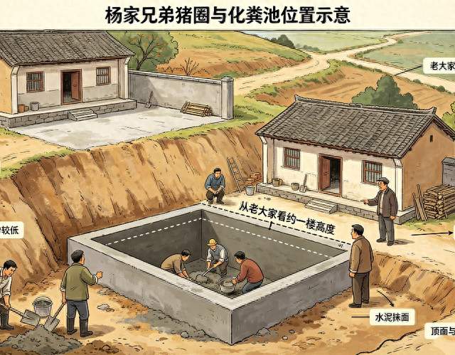 哥在弟屋后挖化粪池，两年后弟弟打工出车祸致残，村民直呼应验了
