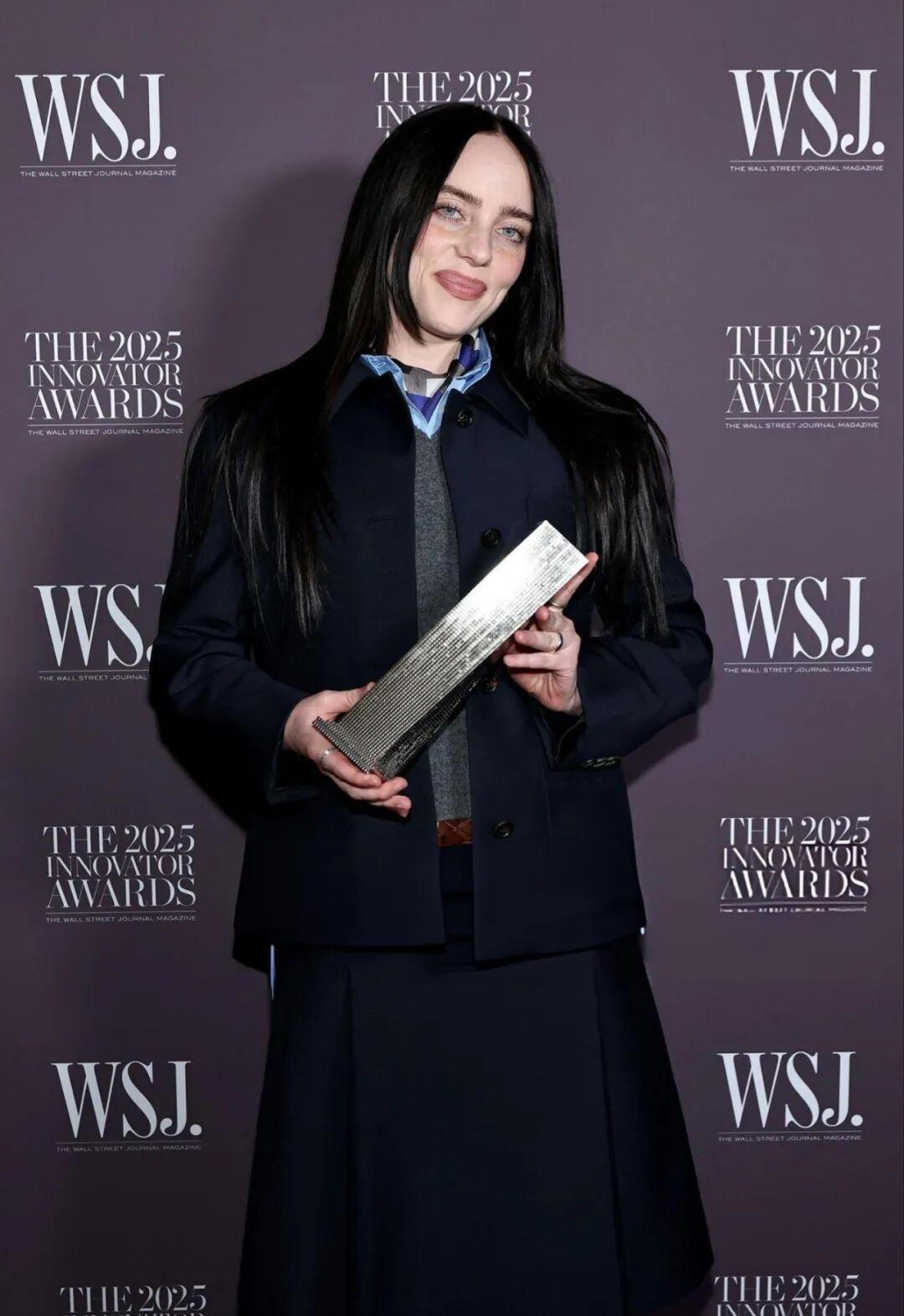 10月29日，在纽约市举行的《华尔街日报》杂志2025年度创新者颁奖礼上， 碧梨