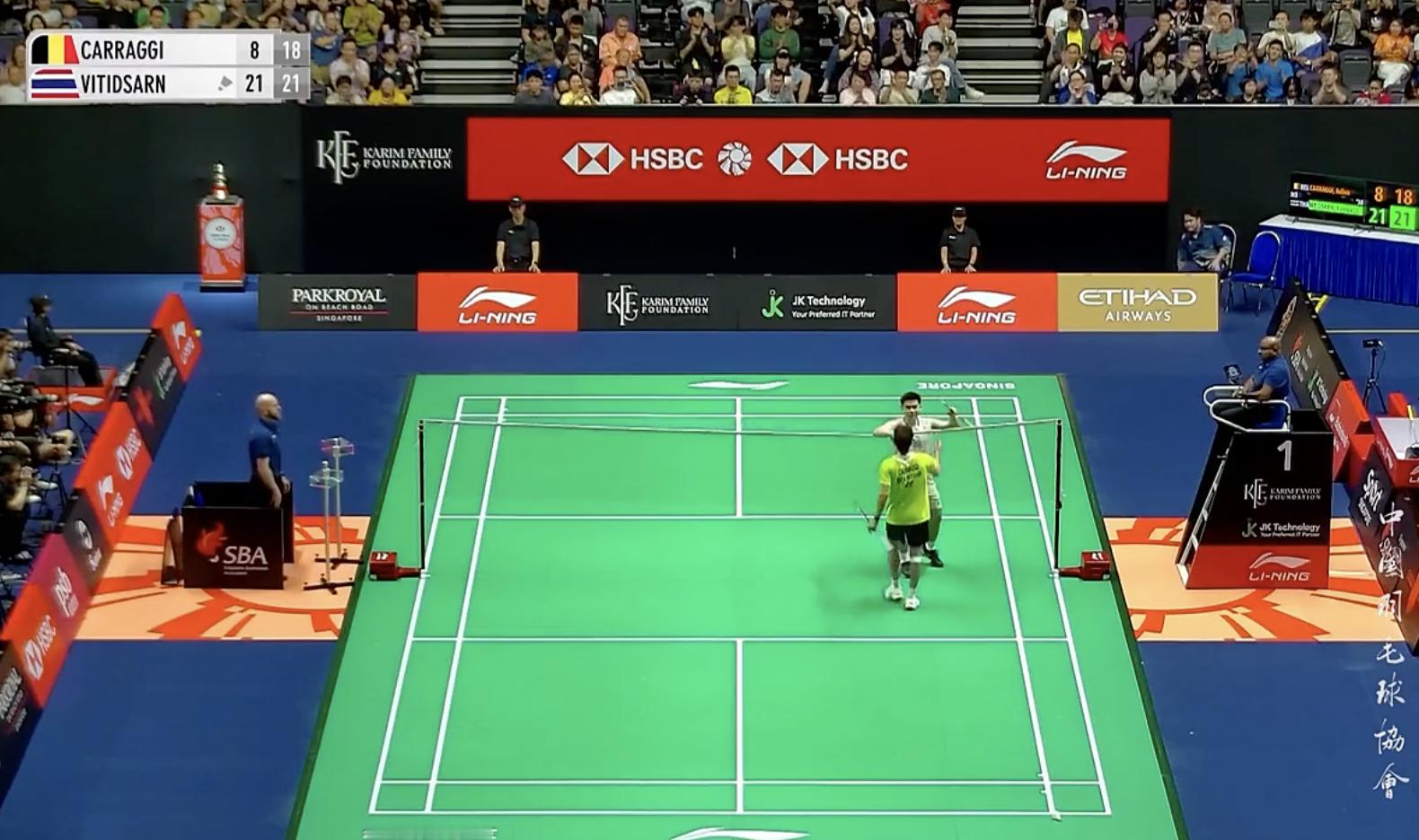 昆拉武特🇹🇭 21-8、21-18 🇧🇪朱利安下轮对手：陆光祖🇨🇳v