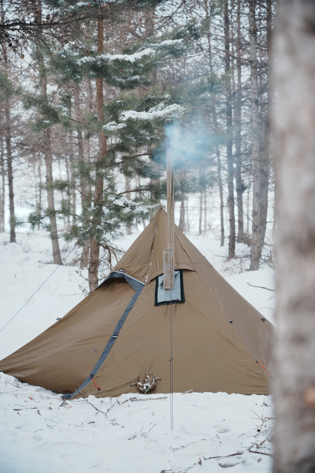 桦皮岭雪地露营🏕️清晨的烟火气