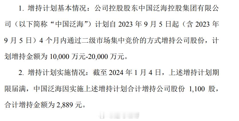 计划增持金额10000 万元-20000 万元合计增持公司股份1100 股合计增