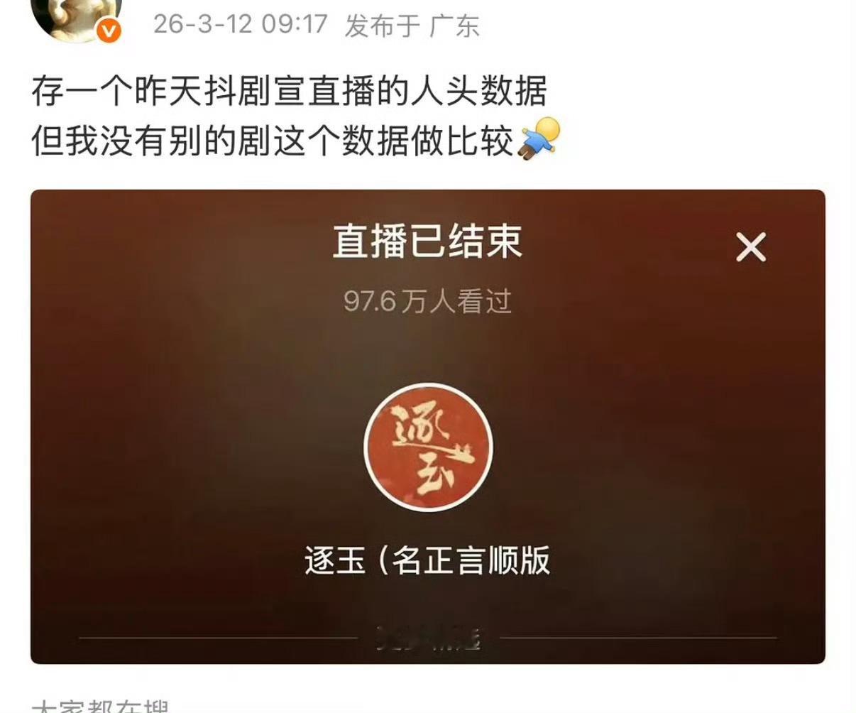 《与凤行》与《逐玉》这个热度对比是不是更直观？谢征强吻樊长玉逐玉数据真实性
