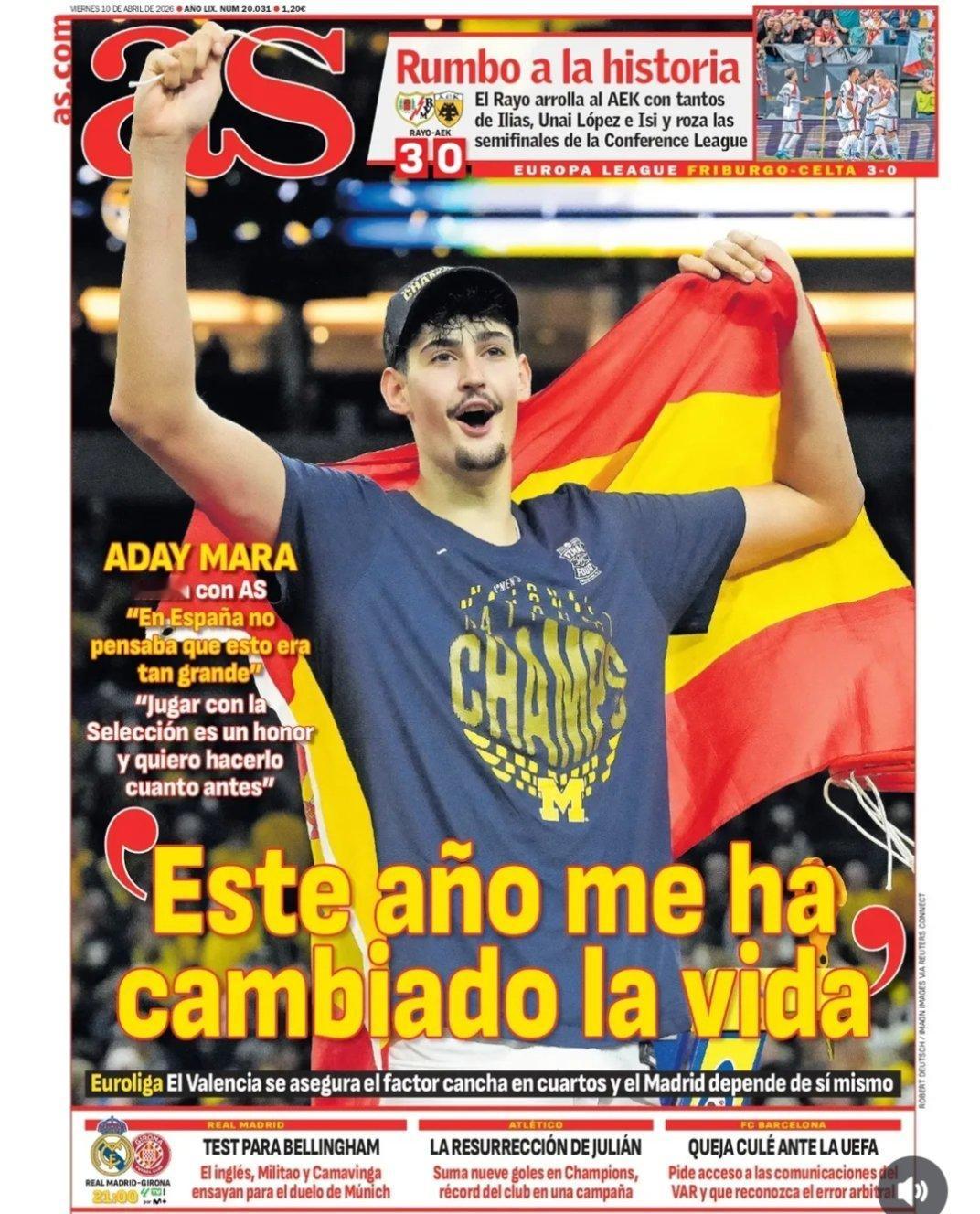 皇马 《阿斯》对阵赫罗纳的比赛是贝林厄姆、米利唐和卡马文加对阵拜仁次回合的测试 