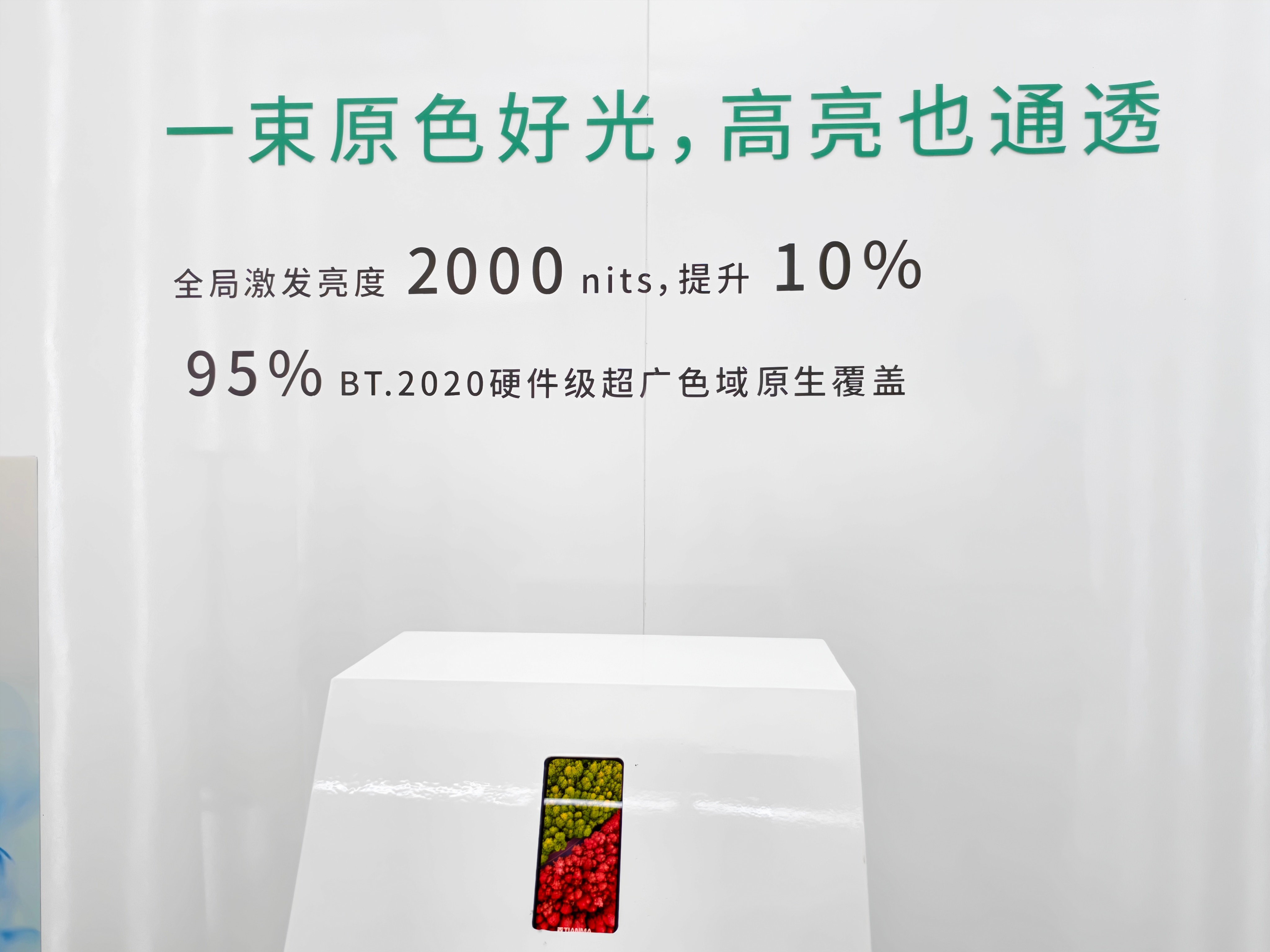 天马天工屏它拥有95% BT.2020超广色域、10bit色深，色彩还原更加真实