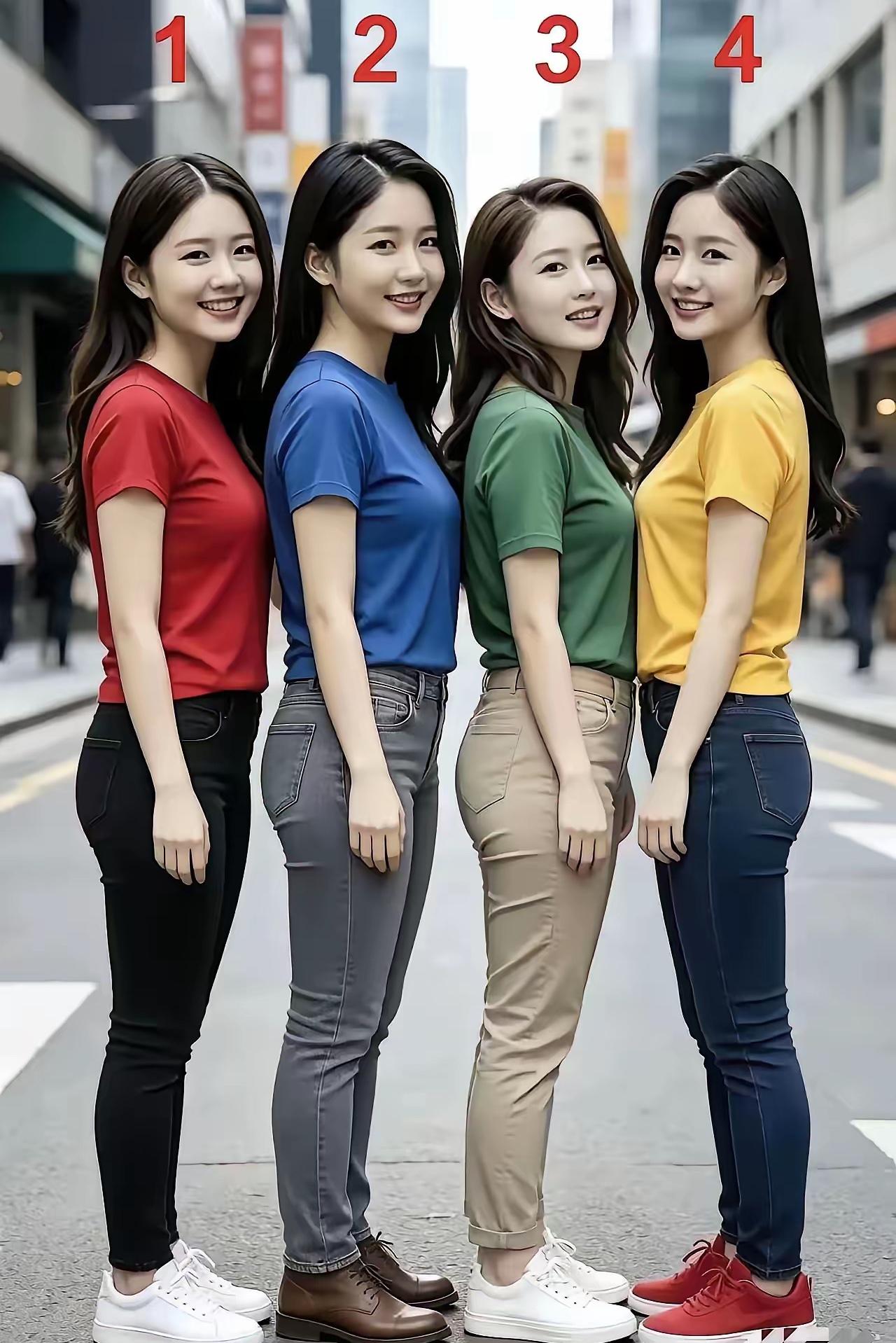 画面里的四位女子，每一位都生得明艳动人。但其中有一位已经是妈妈了，你们能猜出哪一