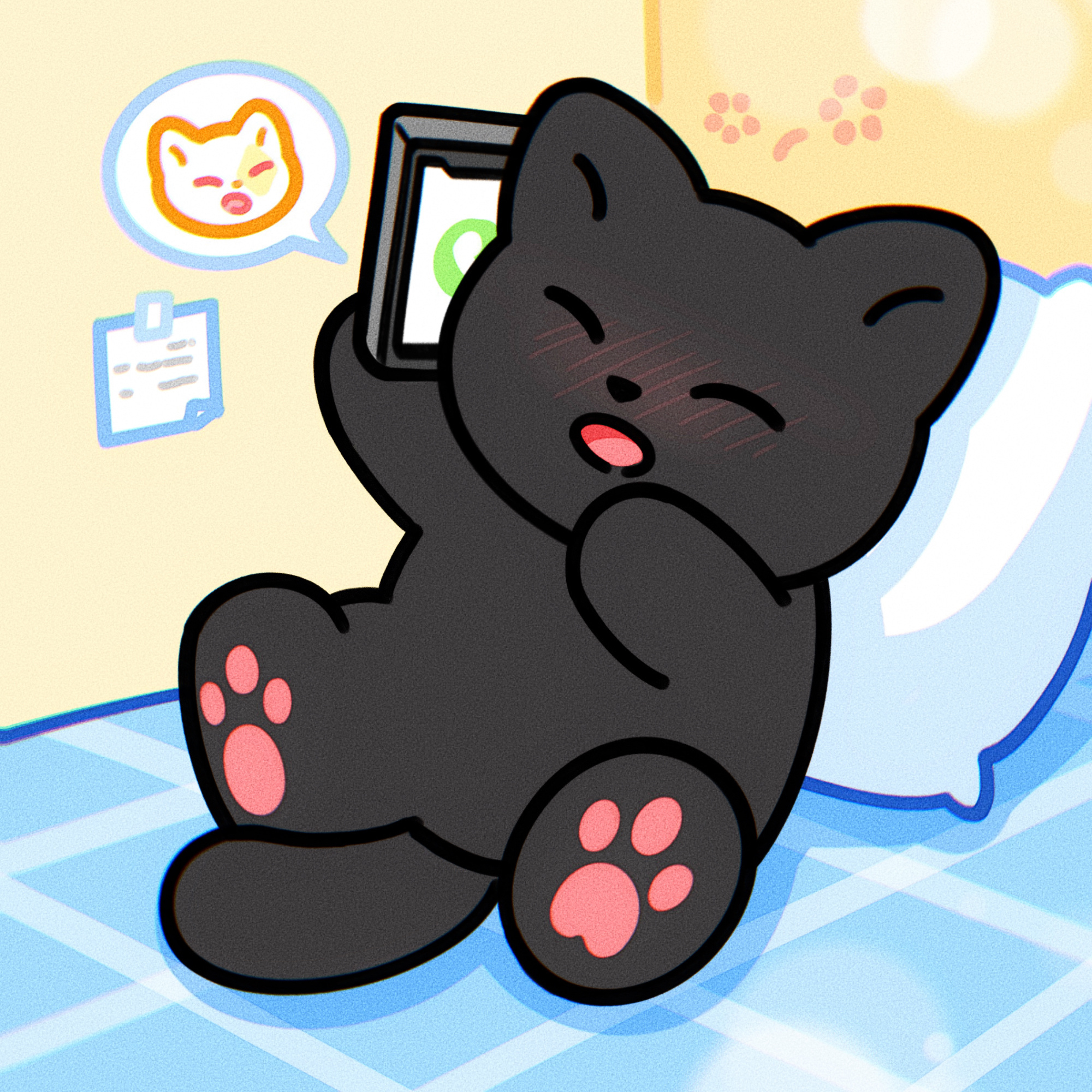 黑白小猫咪🐾可可爱爱情侣头像🐈🐈⬛ 