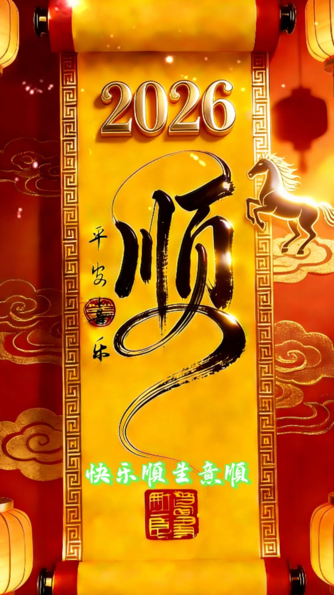 祝你2026财运顺，健康顺，平安顺，66大顺
