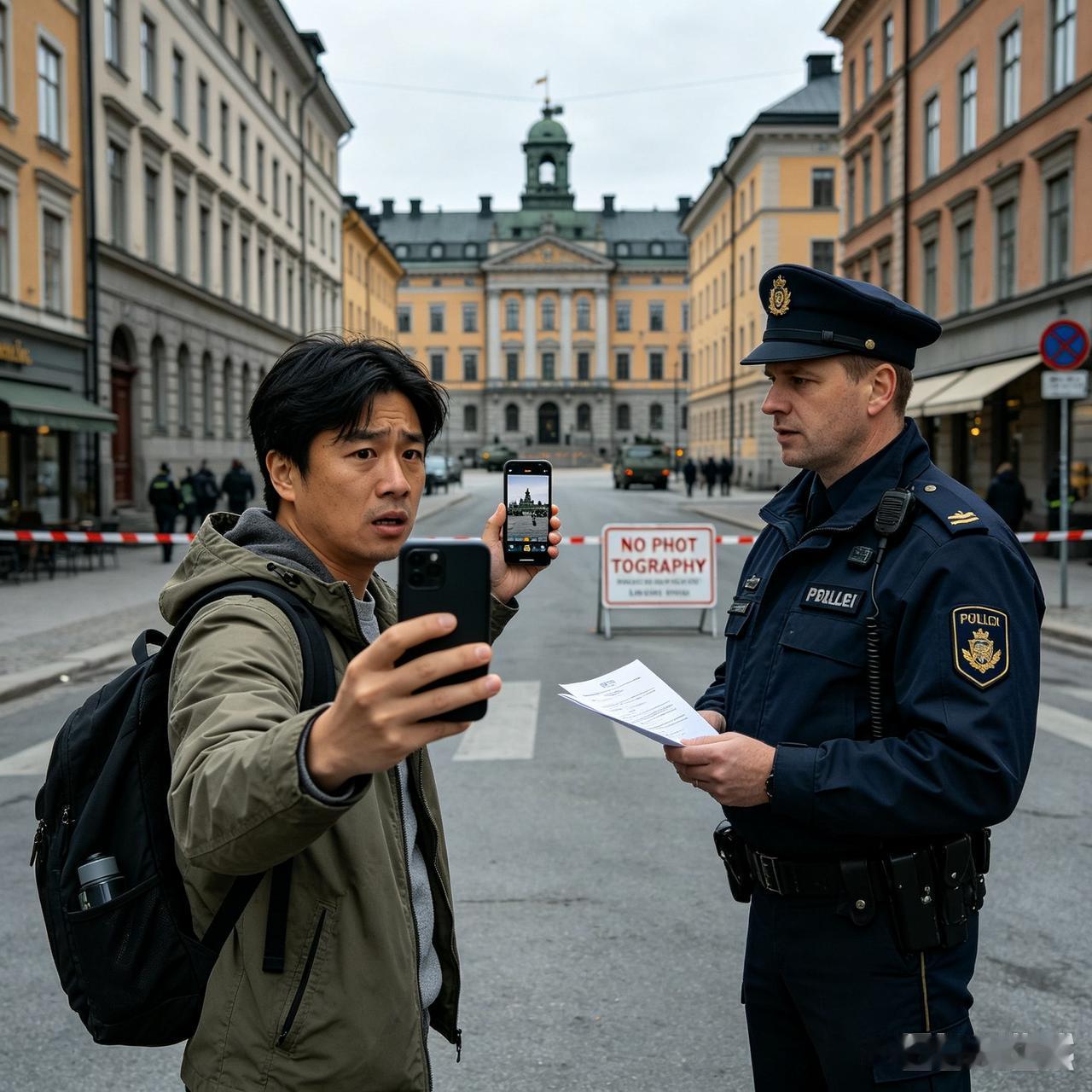 一张旅行照，中国游客在瑞典直接被关进了局子！

😱真的太吓人了！出国旅行随手拍
