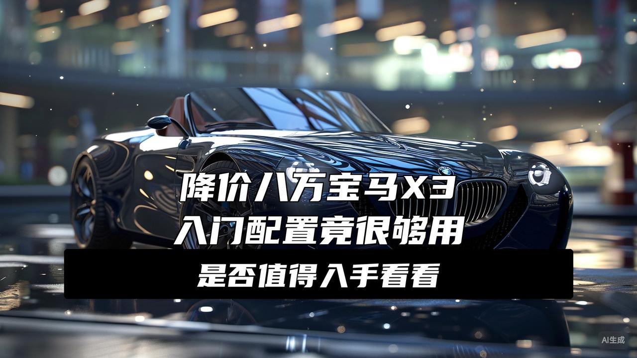 宝马“扛不住”了，X3降价8万，入门就配2.0T+8AT，开着有面子
炸裂！宝马