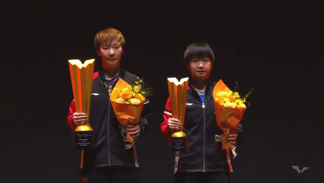 王曼昱4比2战胜孙颖莎 颁奖仪式💐感谢奉献这场精彩的女单决赛🤝 ​​​