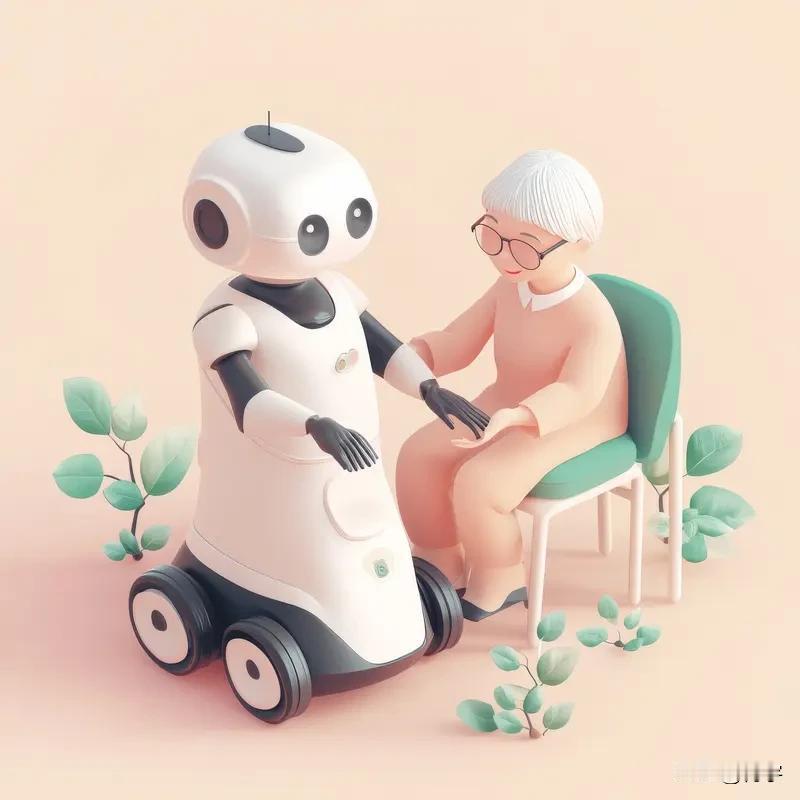 等老了我可能会选养老机器人陪我。现在养老面临人力短缺问题，独生子女顾不上，放心保