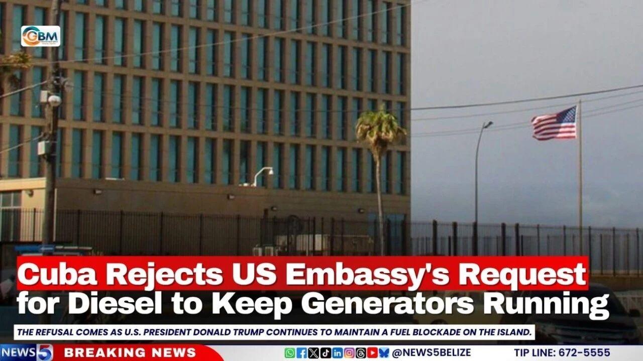 古巴政府本周驳回了美国驻古巴大使馆的允许其运入柴油以供发电机使用的请求。古方指责