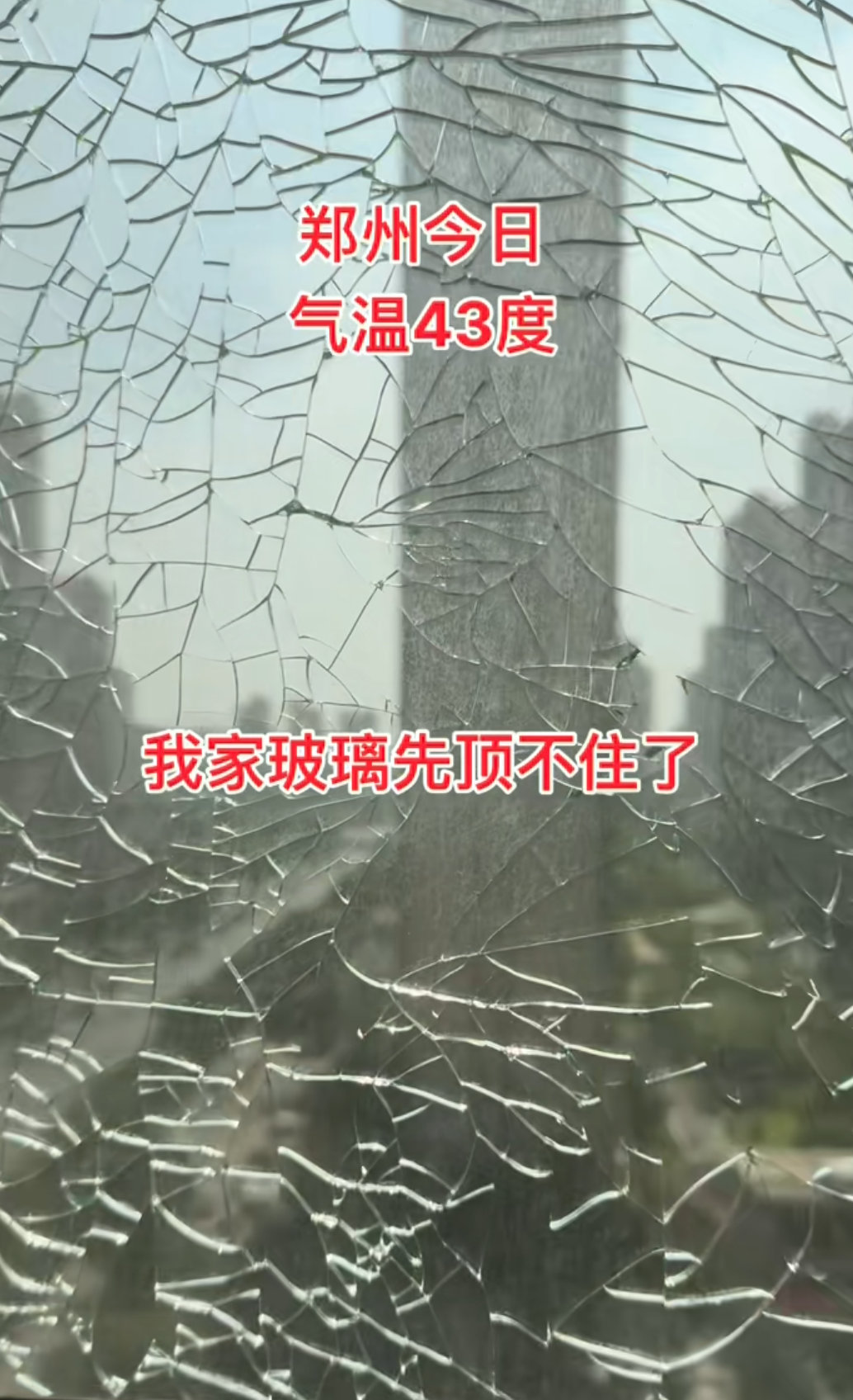 郑州今天到底有多热？网友投稿：自己玻璃都热爆了 ​​​