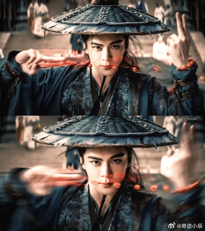 曾舜晞月鳞绮纪出场镜头 武拾光登场瞬间梦回经典武侠，斗笠配长衫，眼神锐利，打戏行