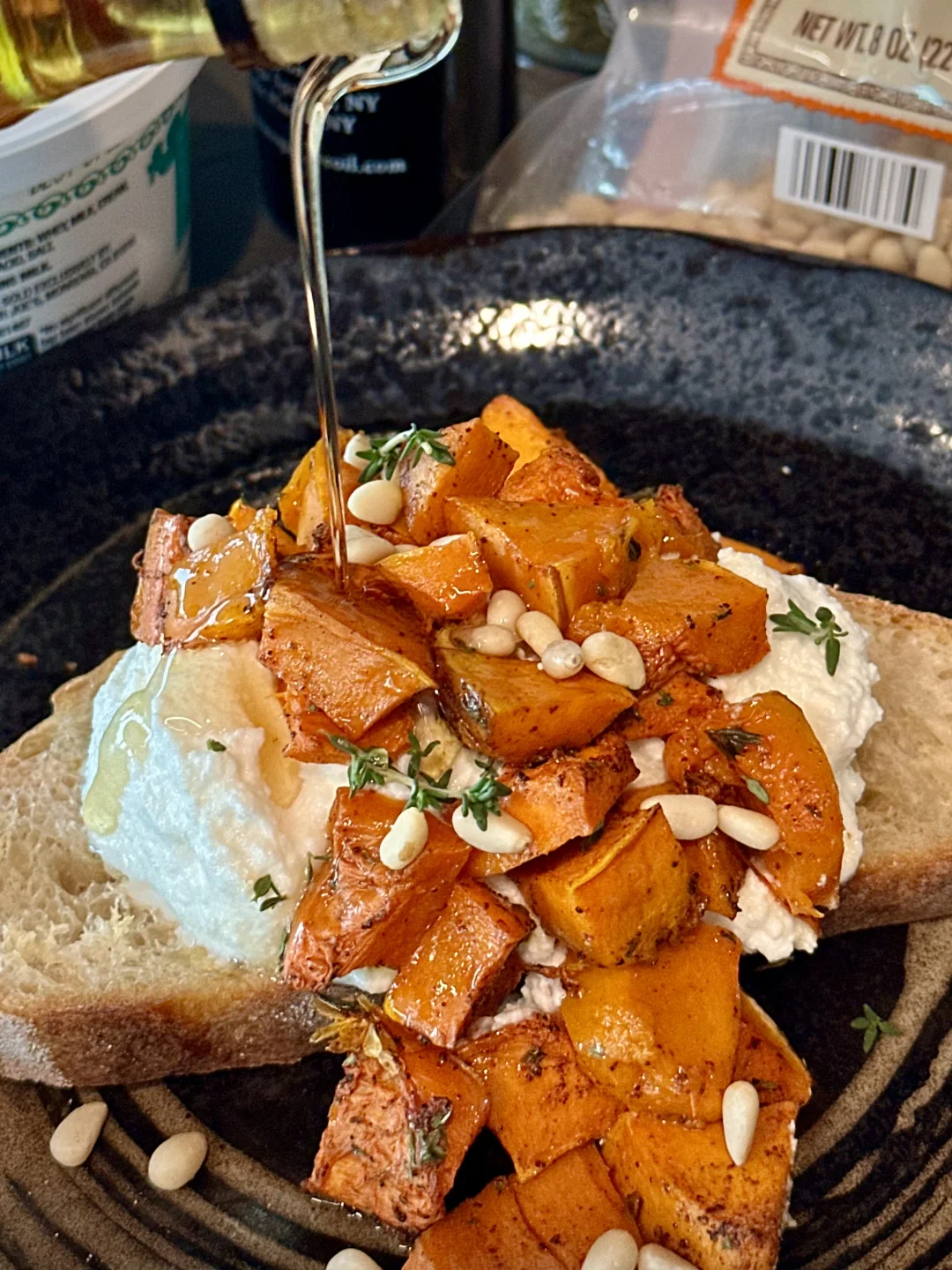 复刻FinePrint新一员猛将南瓜Ricotta吐司🎃