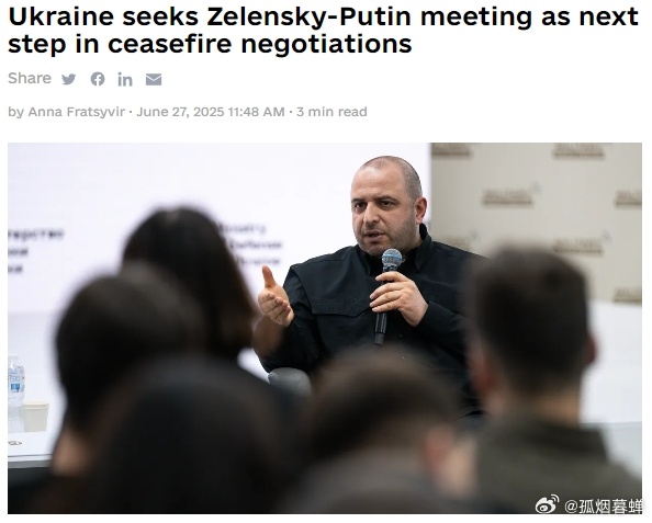 乌克兰国防部长乌梅罗夫表示，乌克兰在与俄罗斯的持续谈判中，下一目标是促成泽连斯基