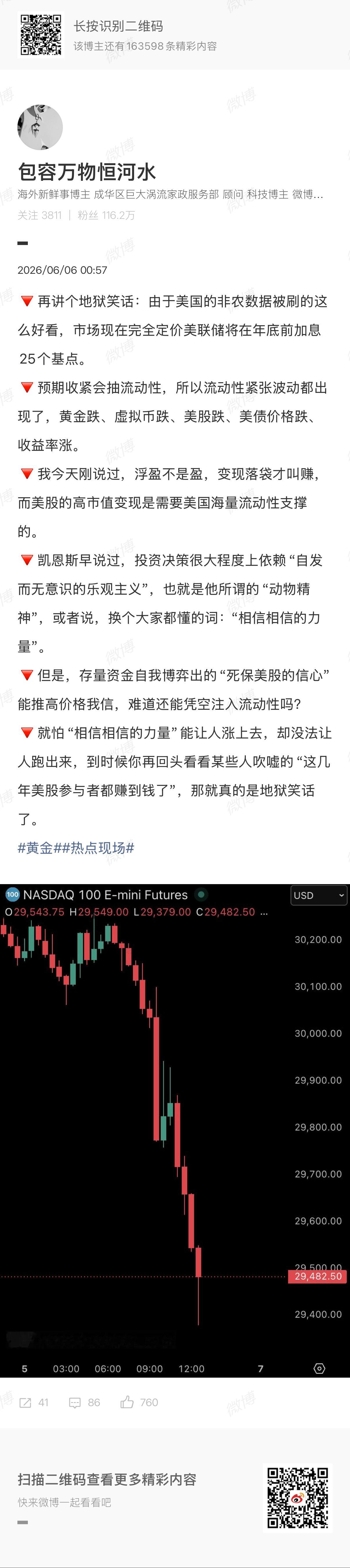 🔻我之前讲过了，浮盈不是盈，变现落袋才叫赚，而高市值变现是需要海量流动性支撑的