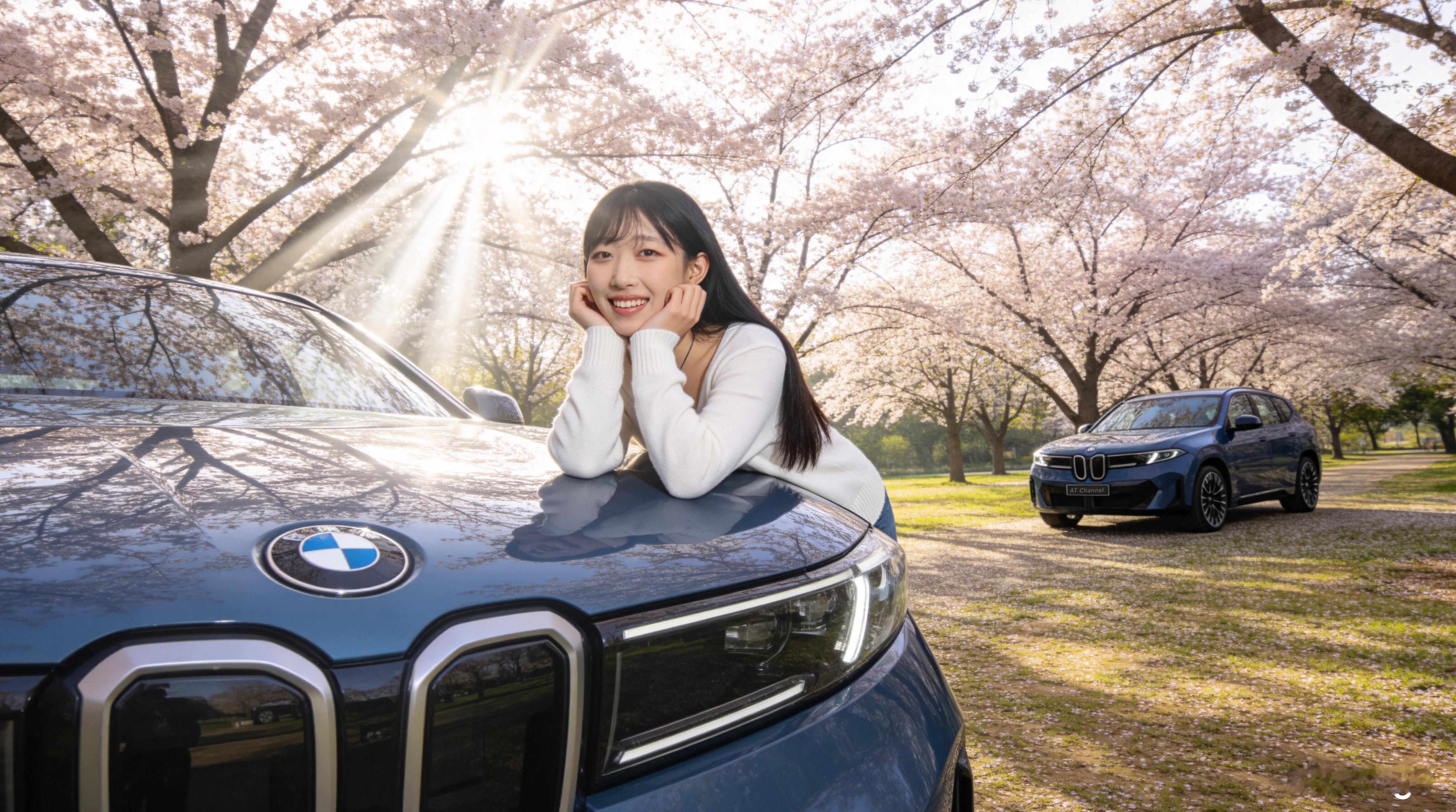 给BMW iX3 做了一组自然场景的图。赛博森子出现了AI车生活宝马汽车